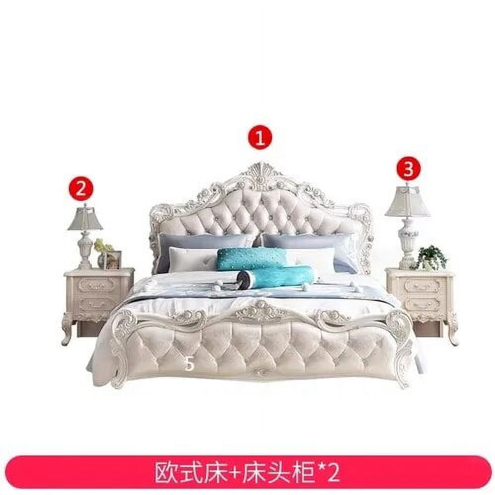 Glamorous Full Size Bed Bases European Luxury Girl Castle Wood Modern