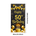 thumbnail image 1 of Glamorous Gold Glittery 50th Birthday Banner Background Backdrop Party Supplies Photography Props Happy Birthday Decors Birthday Party Celebration Decorations, 1 of 7