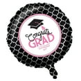 thumbnail image 1 of Glamorous Grad Pink Girl School Graduation Party Decoration 18" Mylar Balloon, 1 of 1