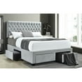 thumbnail image 1 of Glamorous Grey Queen Storage Bed With Stylish Headboard Accents 4 Drawers And Upholstered For Bedroom, 1 of 2