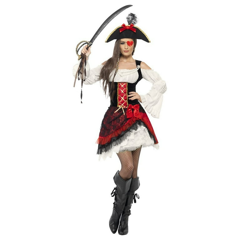 Pirate Costume Adult Red White Pirate Costume Adult Red White
