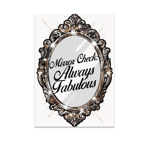 Glamorous Mirror Art - Home Decor Enthusiast - 13x19 Poster Print