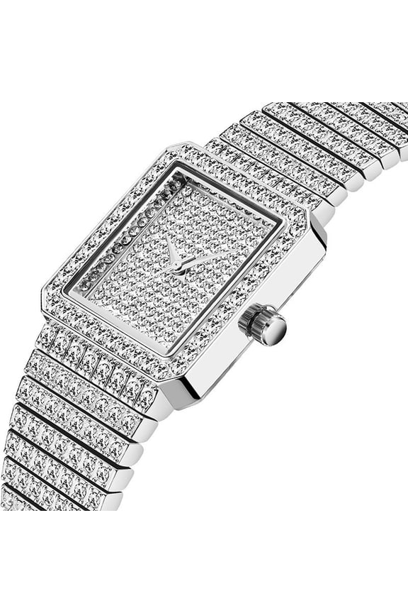 Glamorous Rhinestone Quartz Watch - Fashionable Timepiece with Precise Quartz Movement, Water Resistant, Perfect for Everyday Wear and Special Occasions