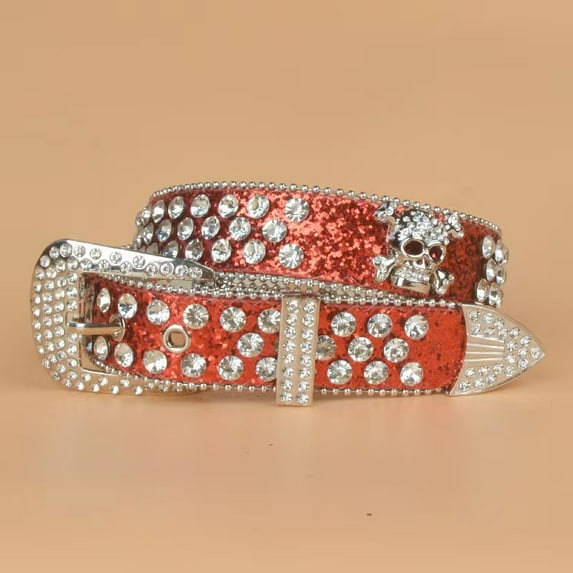 Glamorous Rhinestone-Riveted PU Belt: The Perfect Western-Style Accessory for Y2K Jeans ladies belt belt for girl women's belt