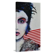 MARMONT HILL 'Glamorous Rock' Painting Print on Wrapped Canvas - Blue 12 x 24