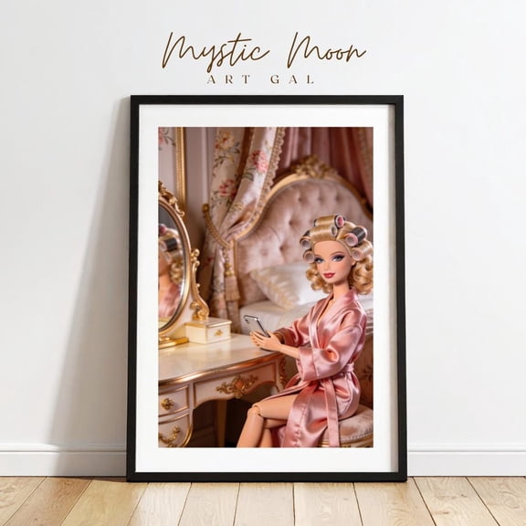 Glamorous Vanity Wall Art Print, Unframed Paper Poster 8x10in