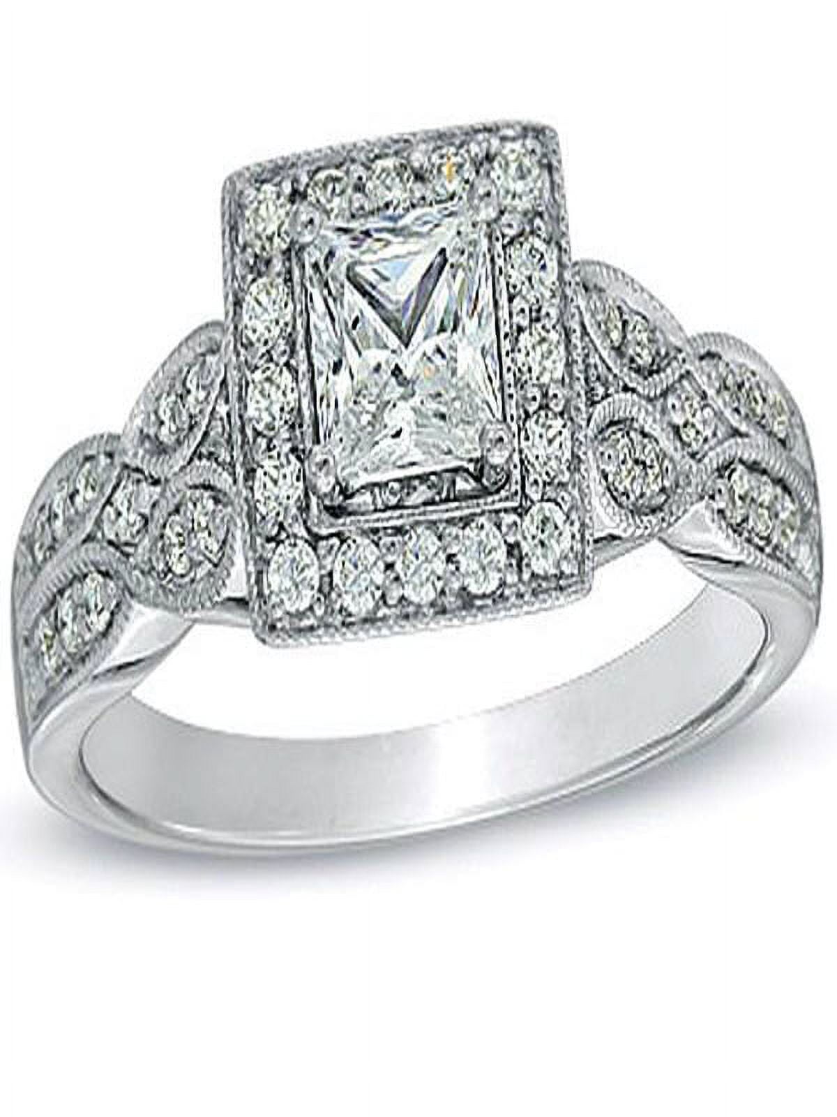 Glamorous Vintage Antique Halo Cheap Engagement Ring 1.00 Carat ...