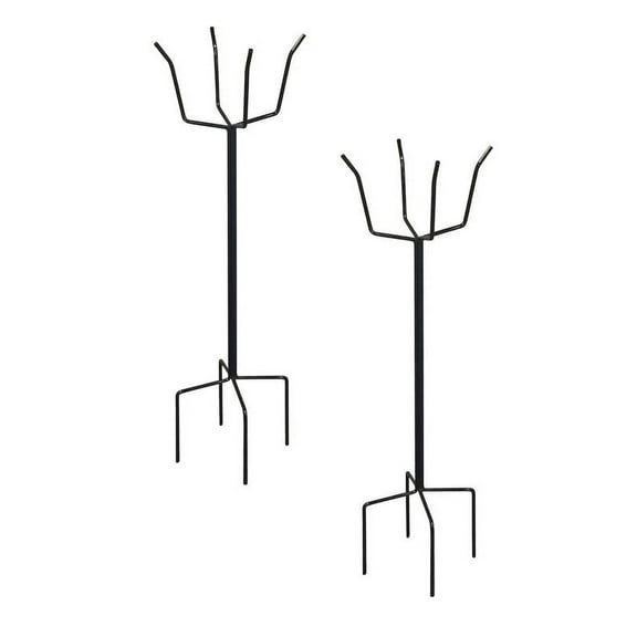 Glamos Wire Pot Stand Black Metal 36 in 2 Pack