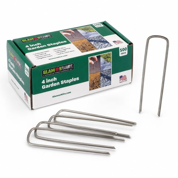 Glamos Wire 4 inch Steel Landscape Staple 500 pack
