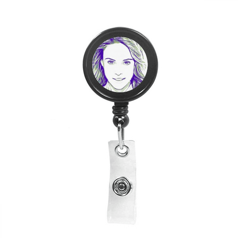 Glamour American Fashionable Pulchritude Retractable Keychain Badge Holder ID Badge