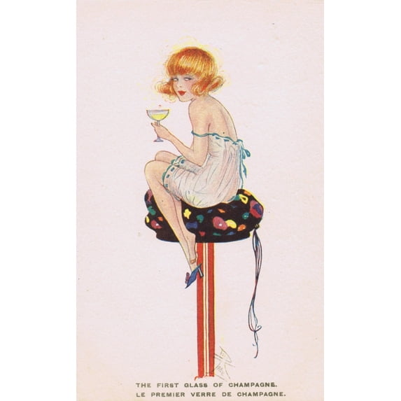 Glamour Art Deco Postcard By Dolly Tree Poster Print By Mary Evans Jazz Age Club Collection