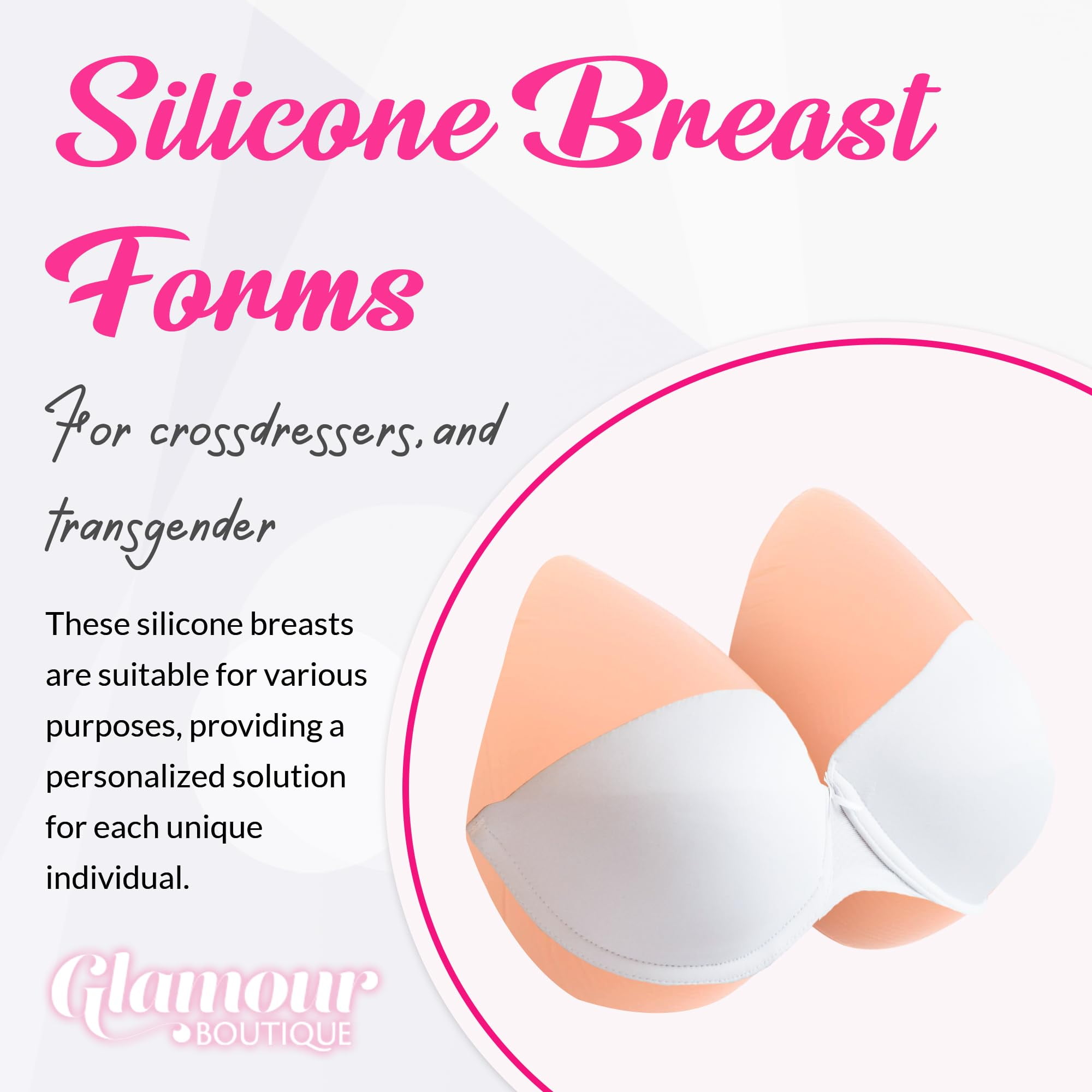 600g Silicone Breast Forms by FEMINIQUE Size 32D 34C 36B Size 5