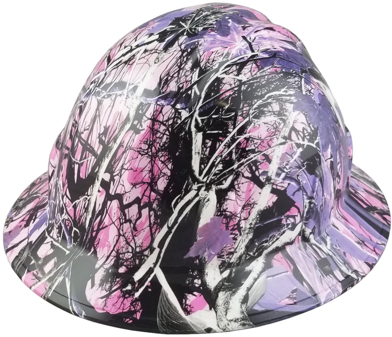 Glamour Camo Pink Hydro Dipped Hard Hats Full Brim Style Design with 4 Pt Suspension