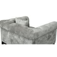 thumbnail image 1 of Armen Living Glamour Tufted Fabric Upholstered Accent Chair in Black and Beige, 1 of 5