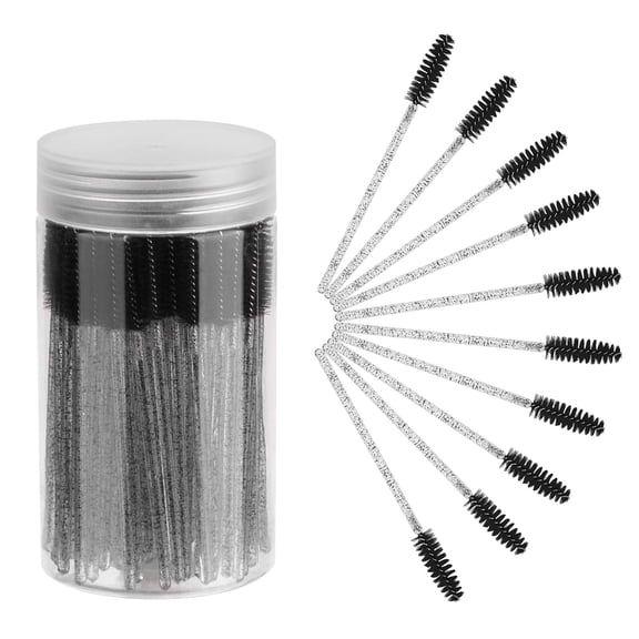 Glamour Essentials: Travel-Suitable Disposable Mascara Wands, Eyebrow Spoolies Brush For Eyelash Extensions, Soft Bristles, Adjustable Brush Head