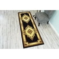 thumbnail image 1 of Glamour Hand Carved Thick Plush Pile Boho Traditional Oriental Floral Area Rug Carpet For Living Room Bedroom (Black, 2' 6" x 7' 9" Runner), 1 of 11