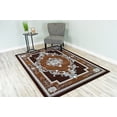 thumbnail image 1 of Glamour Thick Plush Oriental Area Rug Traditional Carpet Floral Medallion Design-206 (2'6"x3'9",Espresso), 1 of 31