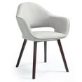 thumbnail image 1 of Set of 2 Adel Modern Beige Arm Chair Dining Chair with Beech Legs, 1 of 8