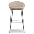 thumbnail image 1 of Set of 2 Ayana Beige Boucle Backless Counter Stool with Black Iron Legs, 1 of 7