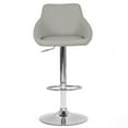thumbnail image 1 of Glamour Home Alani 23"-33.25" Faux Leather Swivel Bar Stools in Gray (Set of 2), 1 of 6