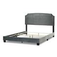 thumbnail image 1 of Glamour Home Arezo Fabric Queen Bed with Black Nail Head Trim in Gray, 1 of 5