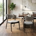 thumbnail image 1 of Set of 2 Azure Black Rubberwood Dining Chair with Windsor Back, 1 of 8