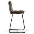 thumbnail image 1 of Glamour Home Aulani 30" Faux Leather Bar Stool with Cushions in Brown (Set of 2), 1 of 5