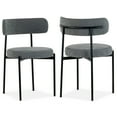 thumbnail image 1 of Set of 2 Balin Gray Plastic Dining Chairs, 1 of 8