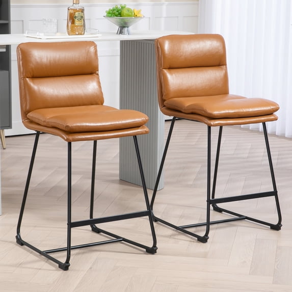 Set of 2 Anila Beige Velvet Dining Chair with Contrasting Piping and Golden Metal Legs