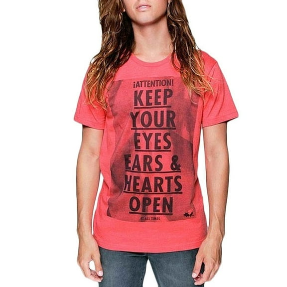 Glamour Kills - Attention Notice Heather Coral T-Shirt - Medium