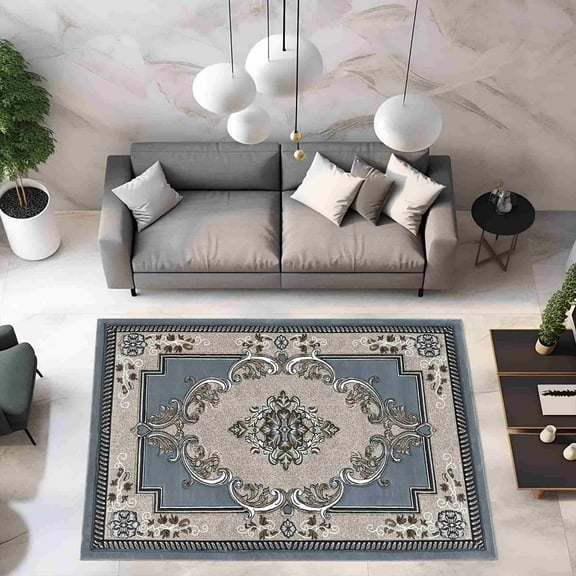 Planet Rugs Abstract Durable Rug 3'9" x 5'3" Sand
