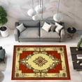 thumbnail image 1 of Glamour Thick Plush Oriental Area Rug Traditional Carpet Floral Medallion Design-206 (5'2"x7'5",Terracotta), 1 of 6