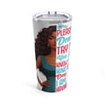 thumbnail image 1 of Glamour Queen 20oz White Tumbler with 'Please Don't Talk To Me' Logo for Stylish Beverage Enjoyment, 1 of 5