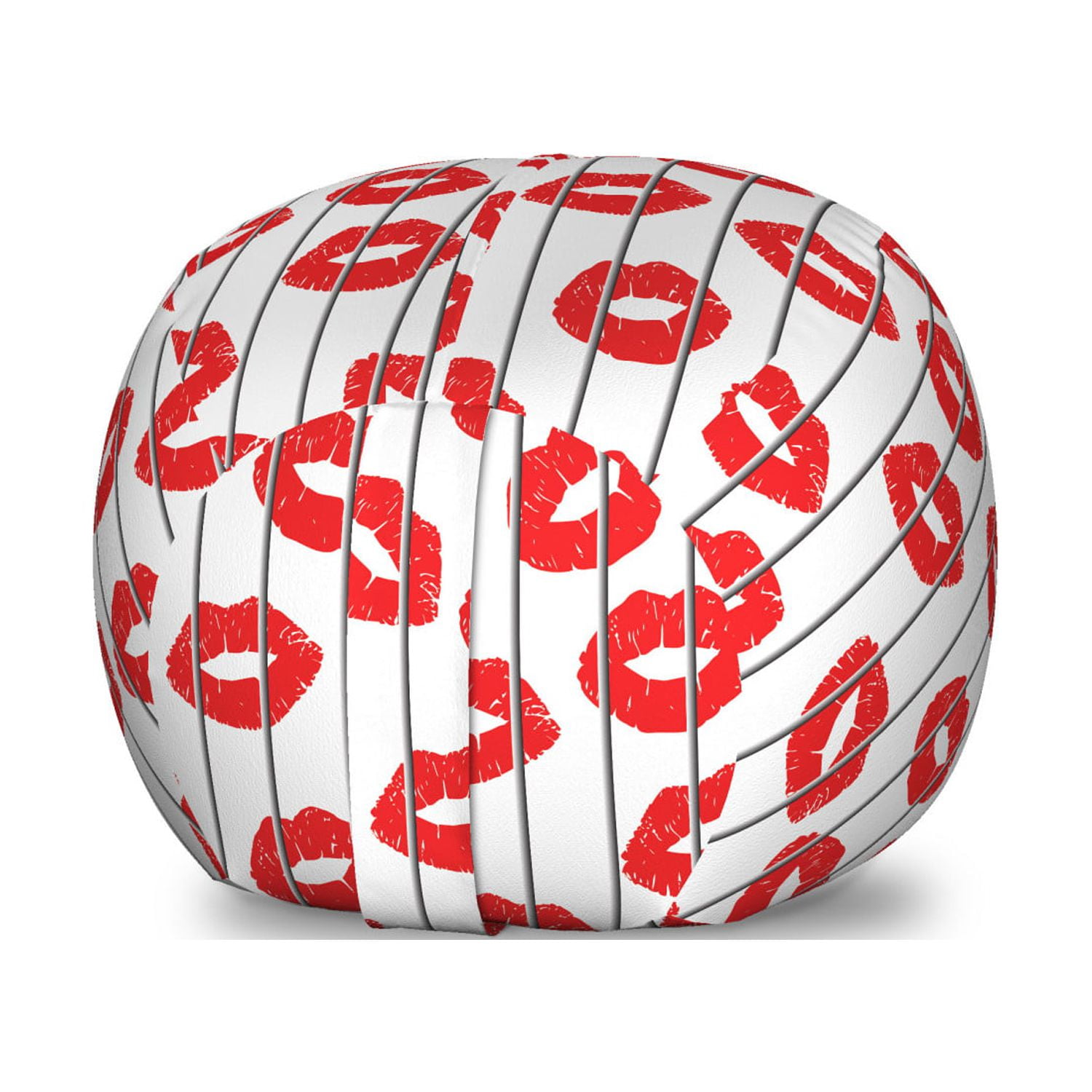 Glamour Storage Toy Bag Chair, Woman Lips Behind the Bars Female Love