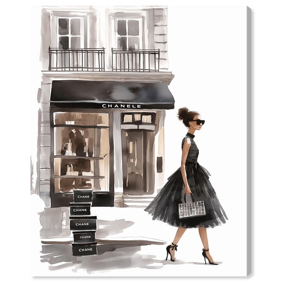 Glamour’s Exit Canvas Fashion Wall Art by Art Remedy, Gallery Wrapped, 20" x 24"