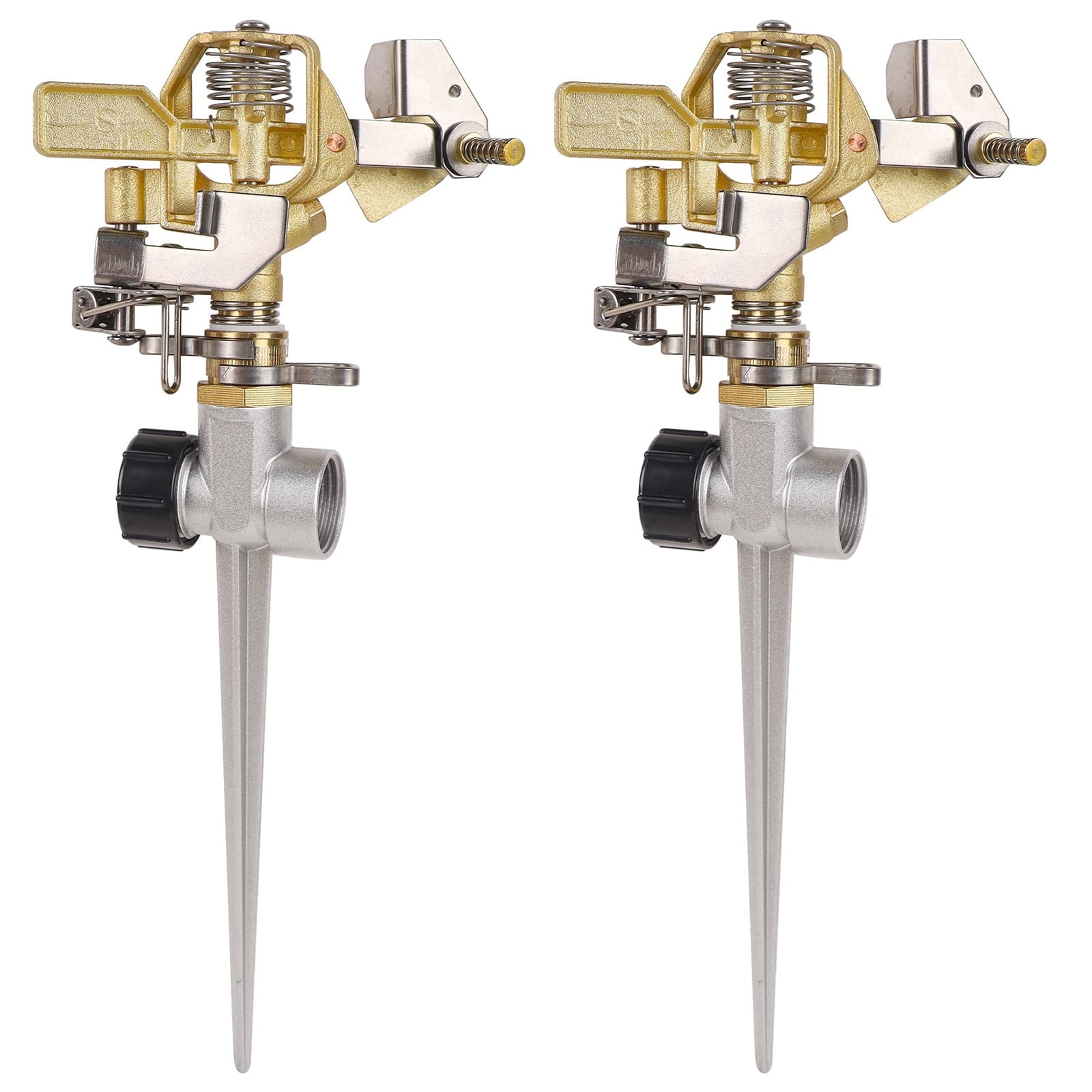 GlamourGarden 5600 sq Brass Impact Sprinklers, 2 Pack