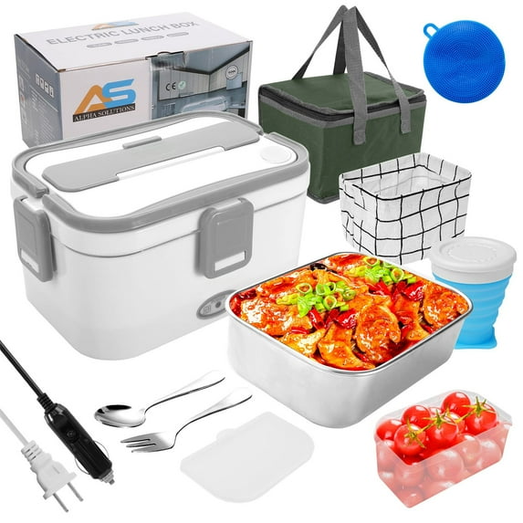 GlamourGarden Alpha Solutions Thermal Leakproof Stainless Steel Electric Heating Lunch Box
