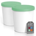 thumbnail image 1 of GlamourGarden Green Plastic Stackable Ice Cream Food Storage Container (2 Count), 1 of 4