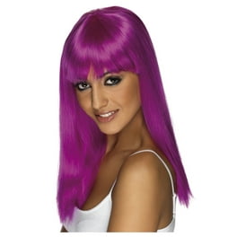 Glamourama Wig Adult Purple Long with Fringe Glamourama Wig Adult Purple Long with Fringe