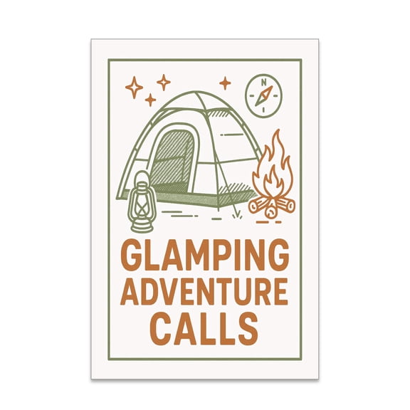 Glamping Journey Escape Poster - Wall Decor for Cabin Walls