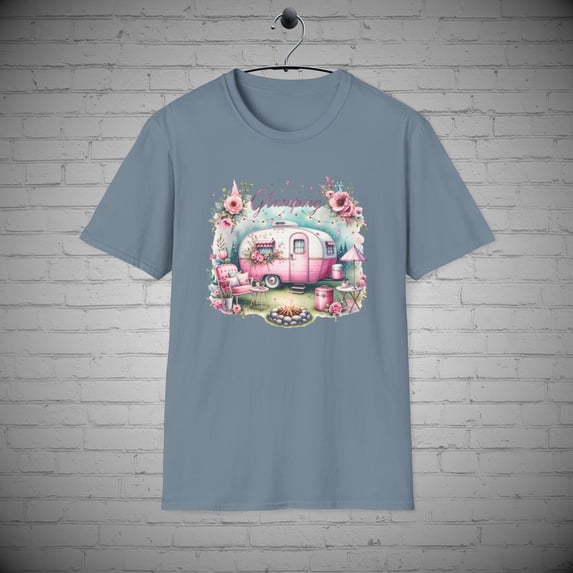 Glamping T-Shirt, Coquette Camping Shirt, Glamorous Camp Tee, Camper Gift