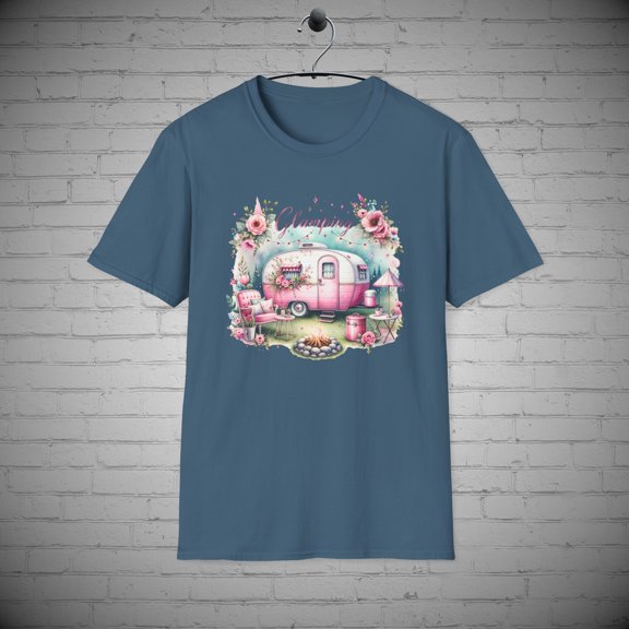 Glamping T-Shirt, Coquette Camping Shirt, Glamorous Camp Tee, Camper Gift