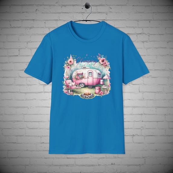 Glamping T-Shirt, Coquette Camping Shirt, Glamorous Camp Tee, Camper Gift