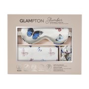 Glampton Slumber Satin Beauty Sleep Set, Butterfly, 3-Piece Set with Pillowcase, Eye Mask, and Scrunchie