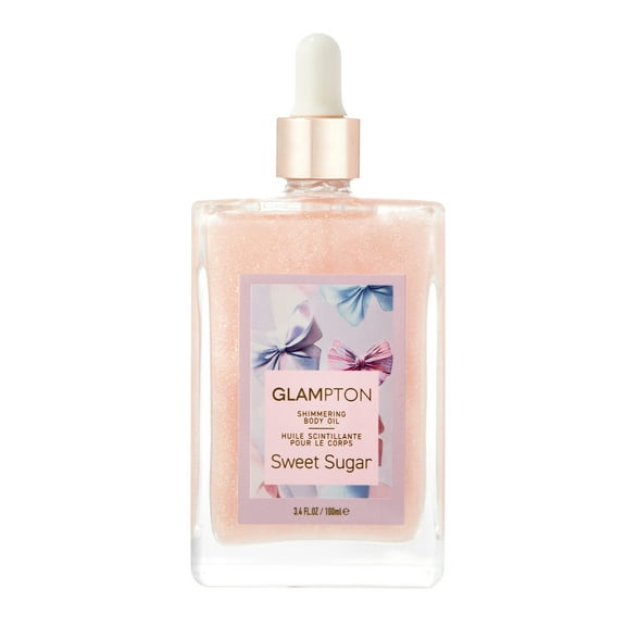 Glampton Sweet Sugar Shimmer Oil for Women, 3.4 fl oz