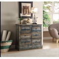 thumbnail image 1 of Glancio Spacious Console Table, Antique Oak & Teal Blue, 1 of 5