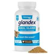 Glandex 4.0 oz Beef Liver Anal Gland Digestive Powder Fiber Supplement for Dogs and Cats