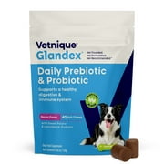 Vetnique Labs Glandex Daily Prebiotic & Probiotic Soft Chews, For All Dogs, Bacon Flavored, 40ct.