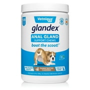 Glandex Peanut Butter Anal Gland, Digestion and Fiber Support Supplement for Dogs (120ct Peanut Butter Soft Chews)
