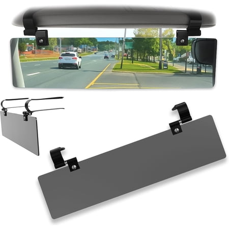 Glare Guard Gray Polarized Sun Visor Extender – Universal Car Visor Attachment 14" x 3.25"